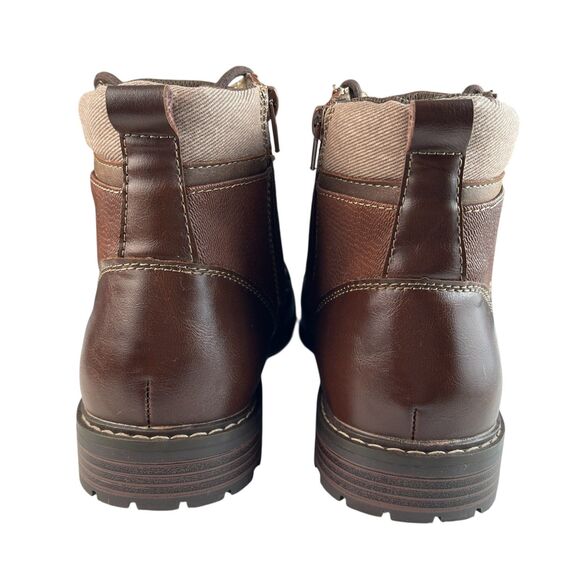 Madden Men’s Combat Ankle Boots US 8.5 EU 41.5 Brown Faux Leather Lace Up main image 9